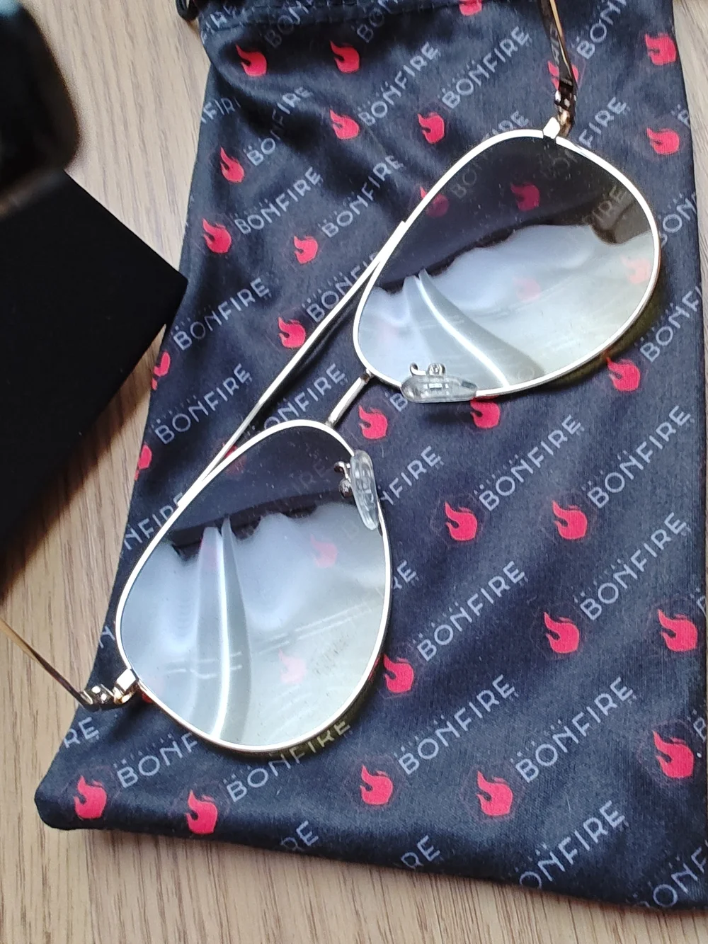 American Bonfire Co. Aviator Sunglasses Old-school Yellow Gold Metal Frame
